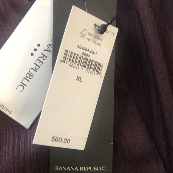 Banana Republic Women’s Long sleeve Button down Blouse. Burgundy size XL Career - Picture 8 of 13